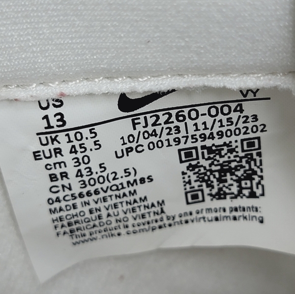 Nike Dunk Low Lux Phantom Red Croc Gum Sole FJ2260-004 Wmns Sz 13 Mens 11.5 New - Picture 4 of 9